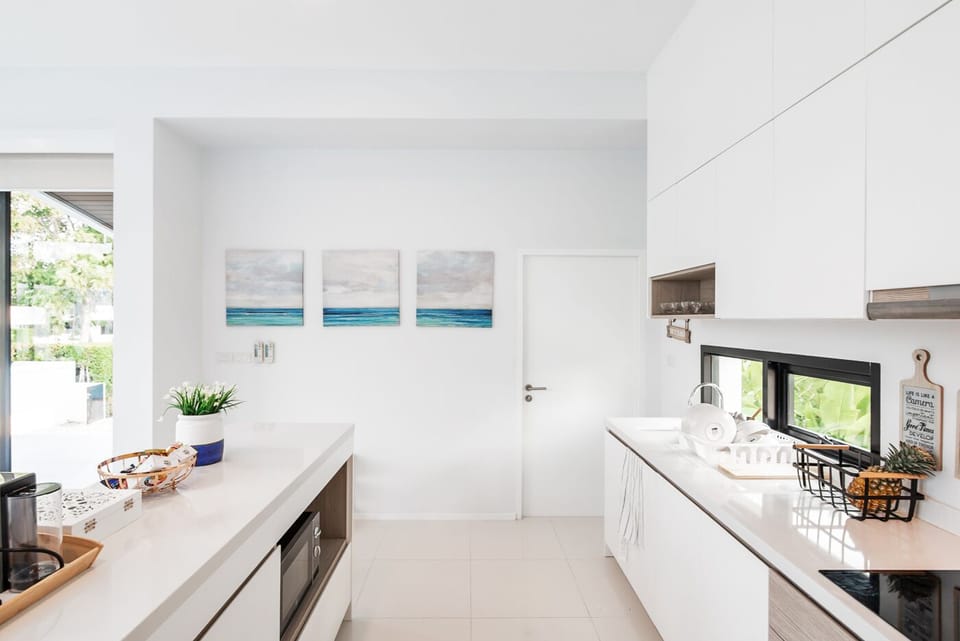 Exclusive Villa, 3 Bedrooms | Private kitchen | Full-size fridge, stovetop, espresso maker, coffee/tea maker
