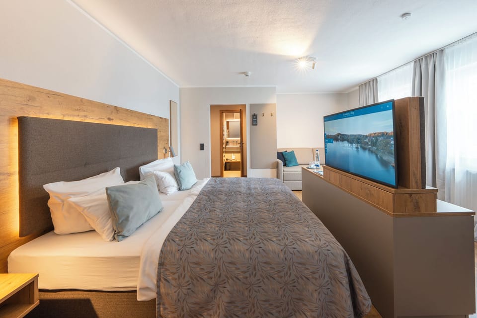 In-room safe, desk, laptop workspace, iron/ironing board