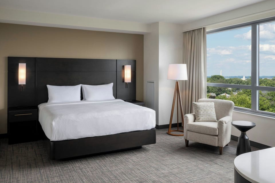 In-room safe, desk, laptop workspace, blackout drapes
