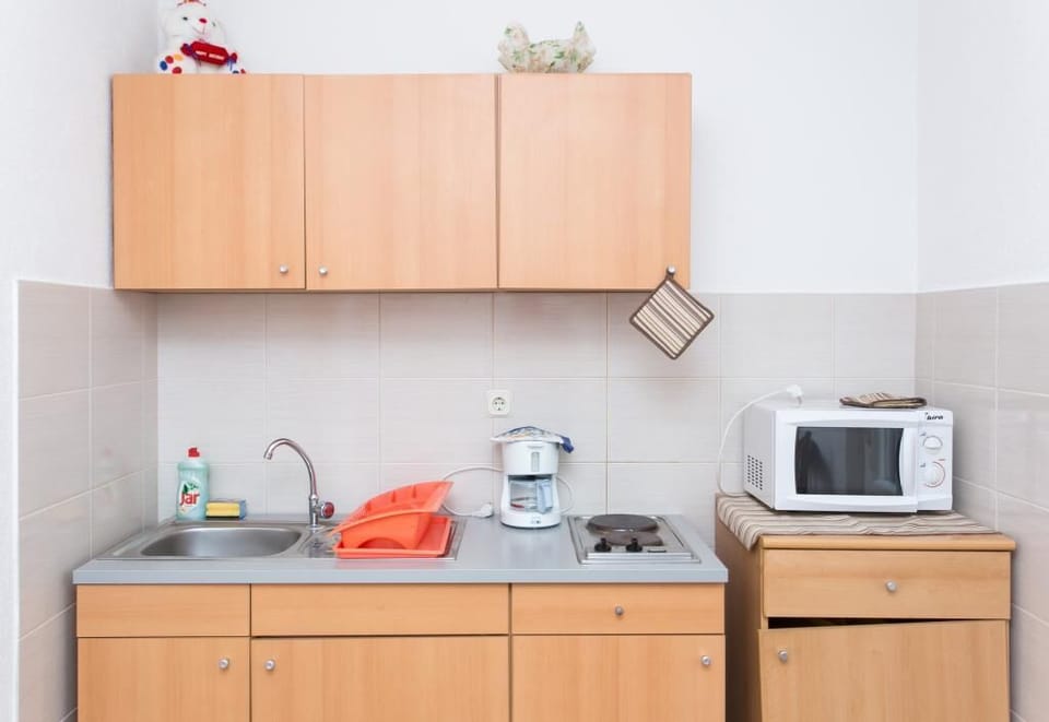 Apartment (One-Bedroom Apartment with Balcony an) | Private kitchen | Fridge