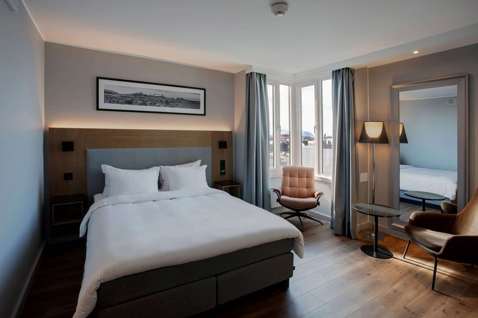 In-room safe, desk, laptop workspace, blackout drapes