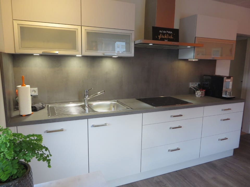 Apartment | Private kitchen | Fridge, microwave, oven, stovetop