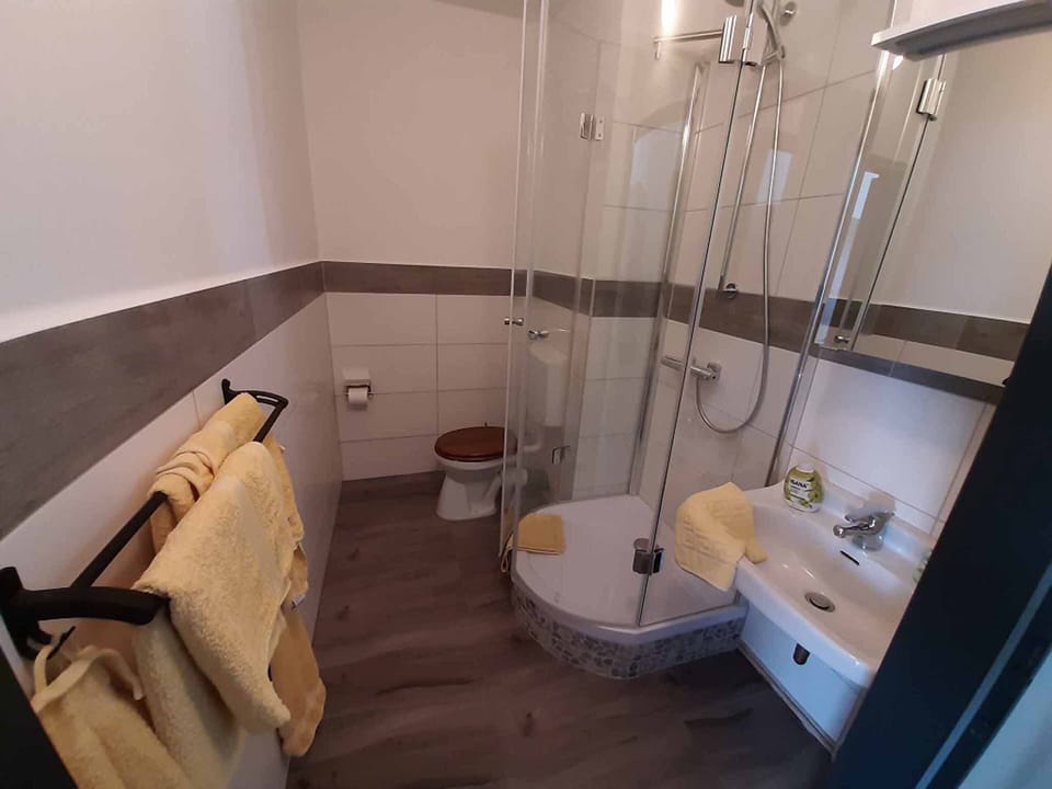 Double Room | Bathroom | Shower, hair dryer