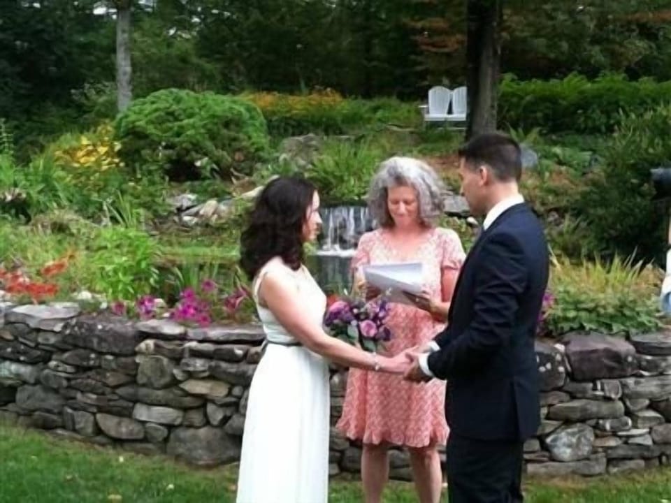 Outdoor wedding area