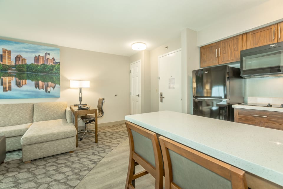 In-room safe, desk, laptop workspace, iron/ironing board