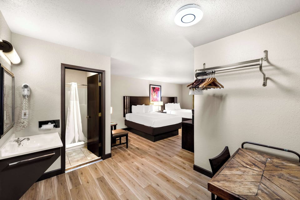 Premium Room, 2 Queen Beds (2nd Floor, No Elevator) | Blackout drapes, iron/ironing board, free WiFi, bed sheets