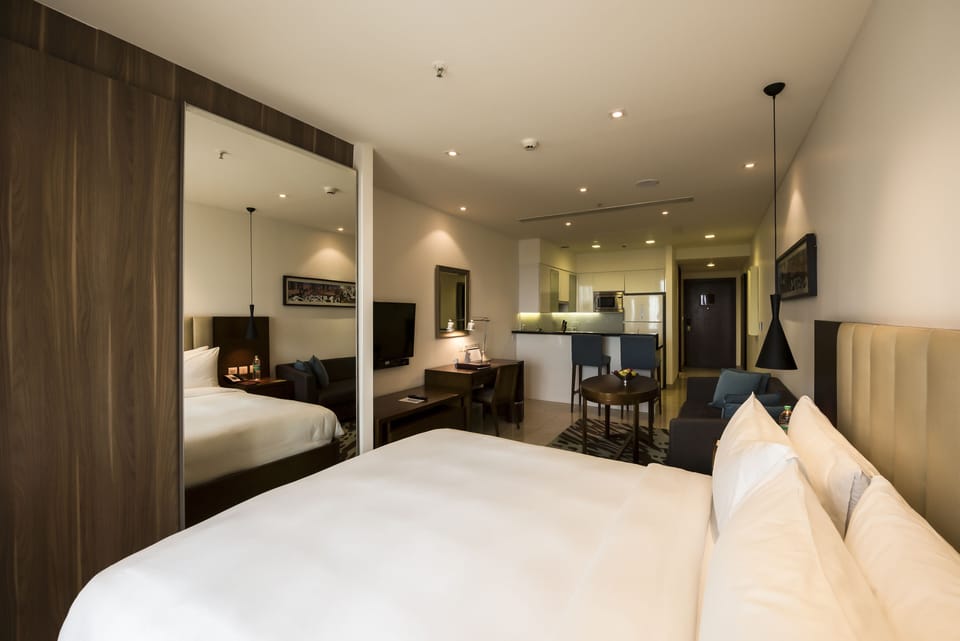 Superior Studio | Premium bedding, down comforters, in-room safe, desk