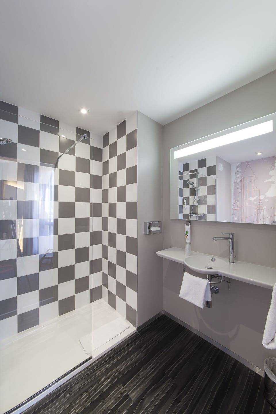 Shower, eco-friendly toiletries, hair dryer, towels