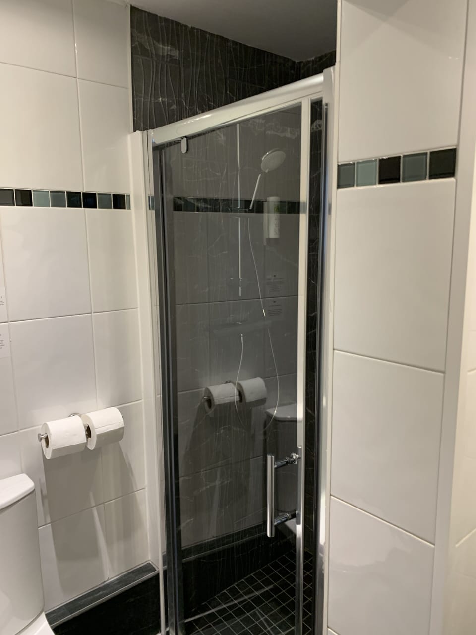 Twin Room | Bathroom | Shower, free toiletries, hair dryer, towels