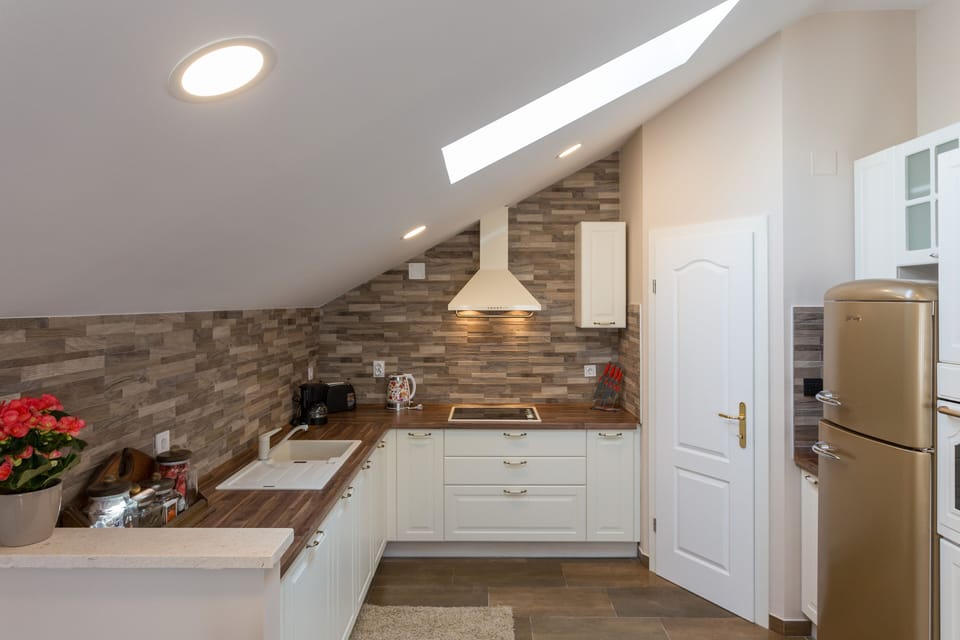 Apartment (Three Bedroom Apartment with Terrace) | Private kitchen | Fridge
