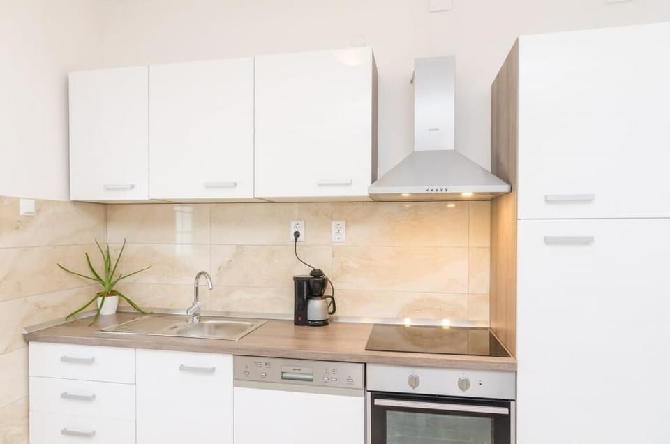 Villa (TwoBedroom Villa with Terrace and Swi) | Private kitchen | Fridge, stovetop, dishwasher, electric kettle