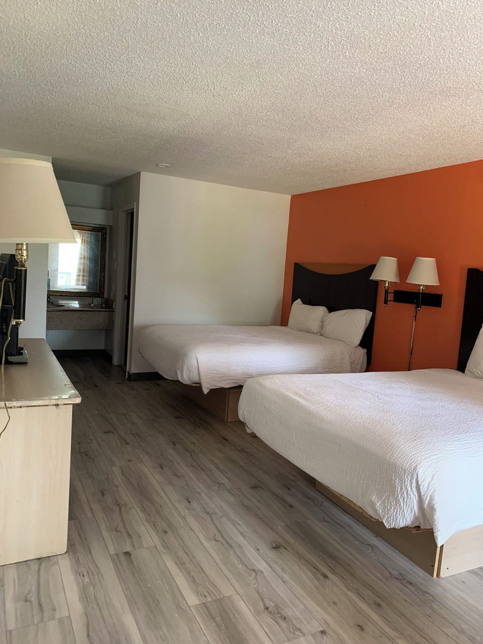 Room, 2 Double Beds, Non Smoking | Blackout drapes, iron/ironing board, free WiFi, bed sheets