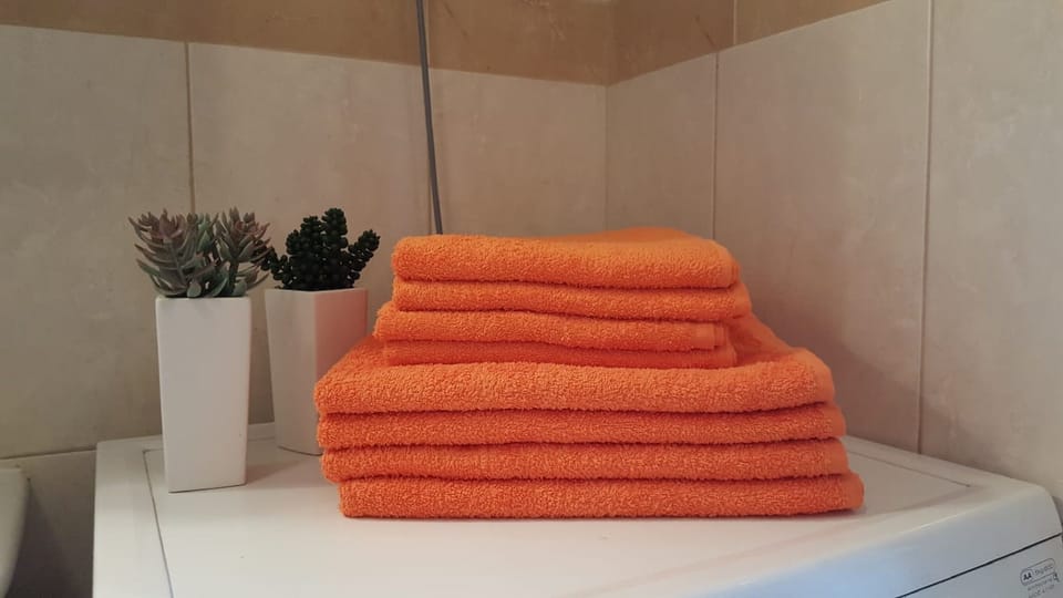 Apartment (Two Bedroom Apartment with Terrace an) | Bathroom | Shower, towels