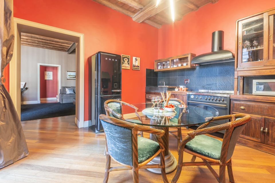 Apartment | Private kitchen | Full-size fridge, microwave, oven, stovetop