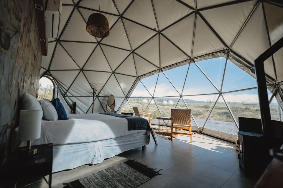 Luxury Tent (Domo Glamping) | Down comforters, pillowtop beds, minibar, desk
