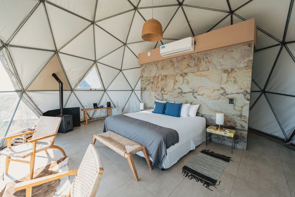 Luxury Tent (Domo Glamping) | Down comforters, pillowtop beds, minibar, desk