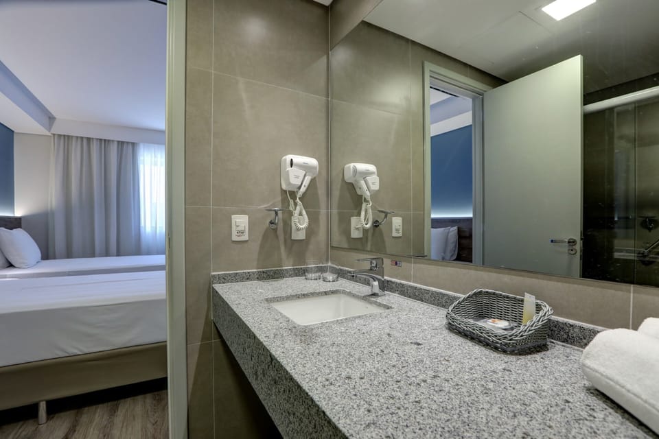 Shower, rainfall showerhead, hair dryer, bidet