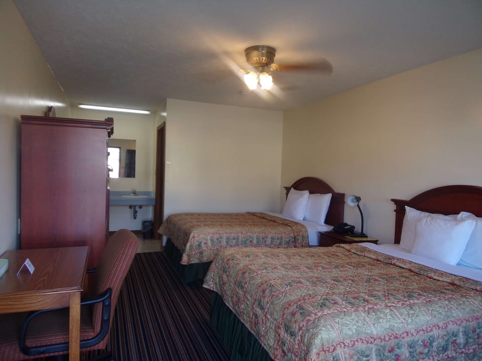 Desk, free WiFi, bed sheets