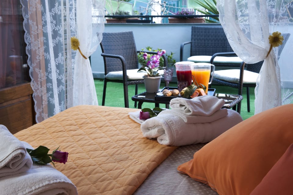 Double Room, Terrace | Down comforters, individually decorated, individually furnished, desk