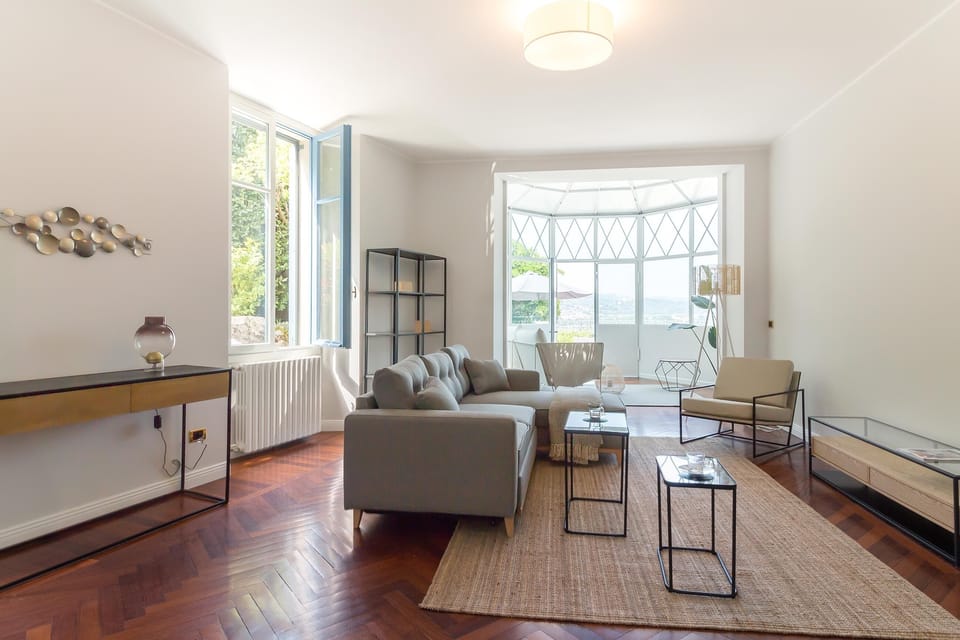 Family Apartment | Living area | 48-inch Smart TV with satellite channels, TV