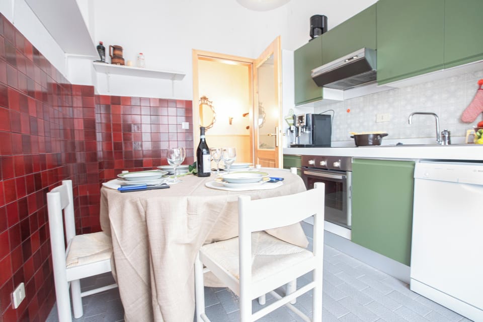 Family Apartment, Multiple Bedrooms, Mountainside (Paradiso Al Mare shared pool) | Private kitchen | Fridge, oven, stovetop, dishwasher
