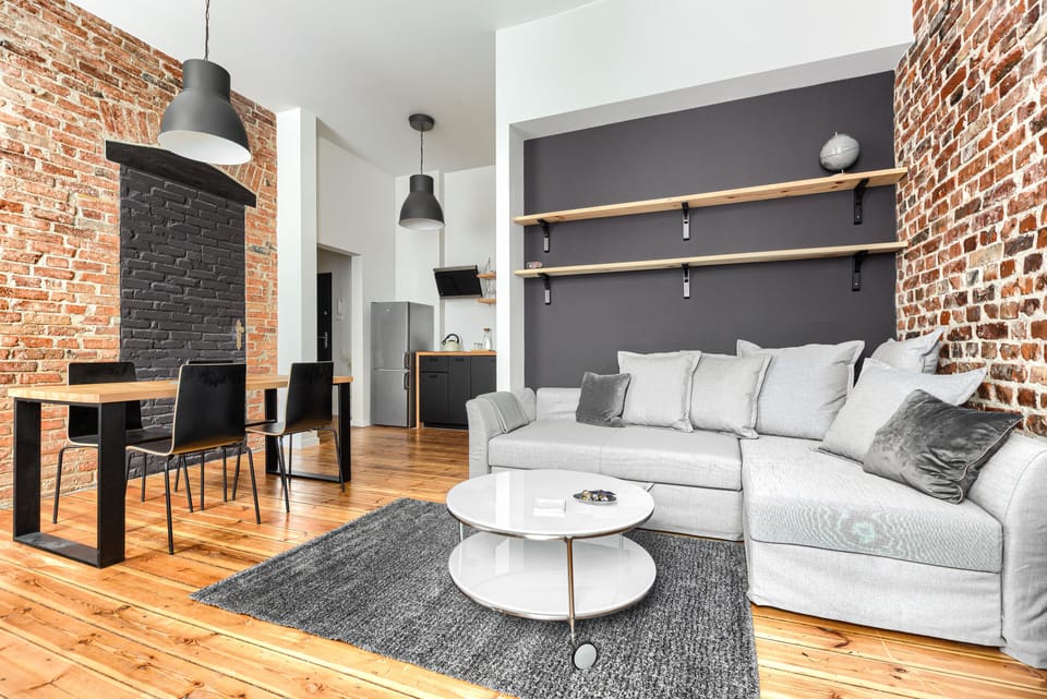 Superior Apartment | Living room | 40-inch flat-screen TV with digital channels, TV