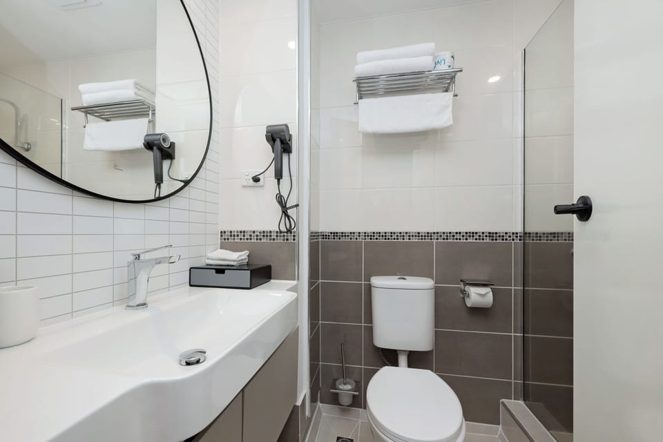 Free toiletries, hair dryer, towels