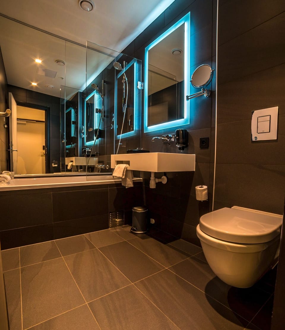 Junior Suite  | Bathroom | Free toiletries, hair dryer, towels