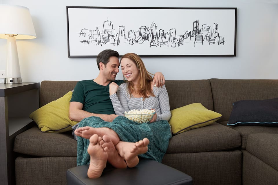 55-inch Smart TV with satellite channels, TV, Netflix