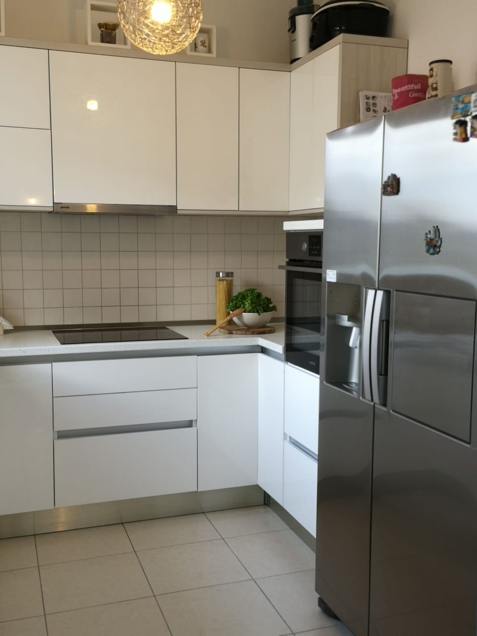 Apartment (Two Bedroom Apartment) | Private kitchen | Fridge, coffee/tea maker, highchair, dining tables