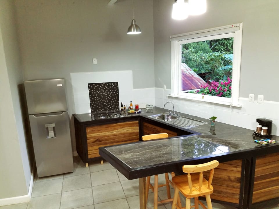 Suite with Kitchen & A/C - 2 Queen Beds | Private kitchen | Fridge
