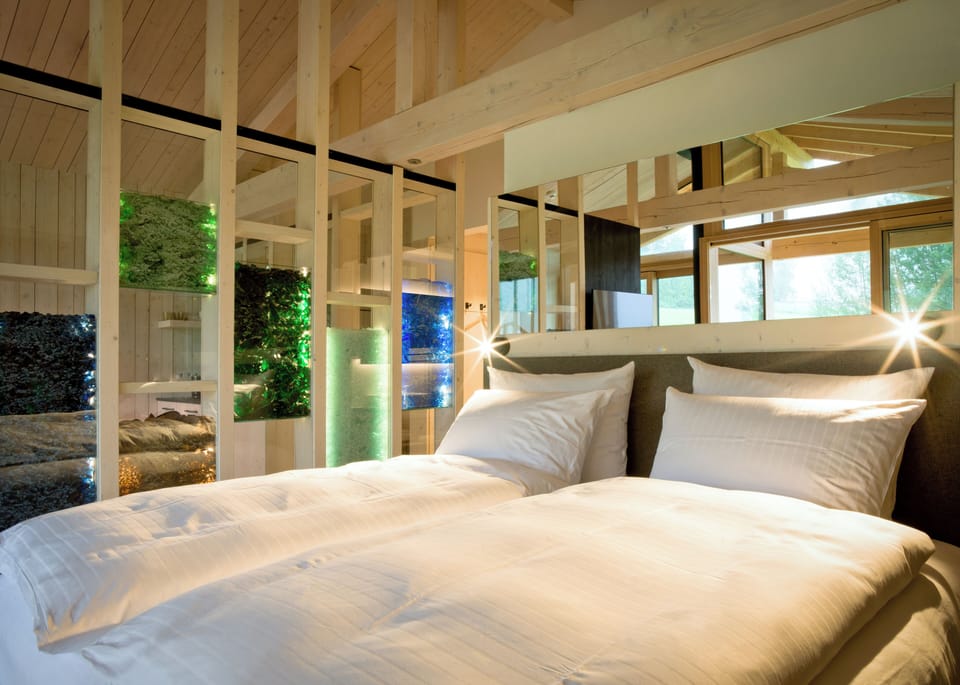 Romantic Chalet | Living area | 43-inch Smart TV with satellite channels, TV, tablet