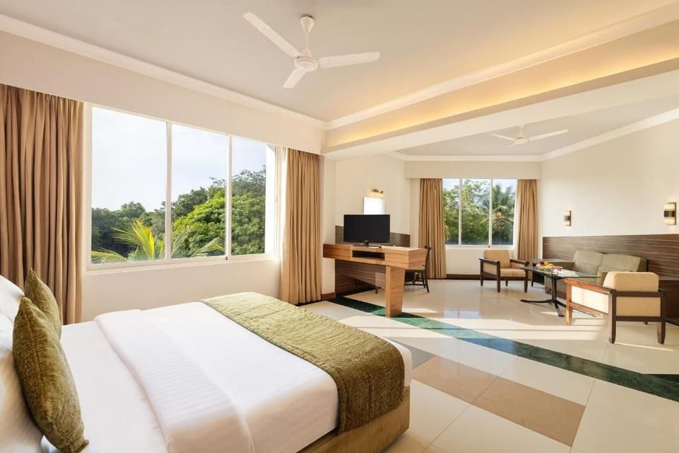 Select Comfort beds, minibar, in-room safe, desk