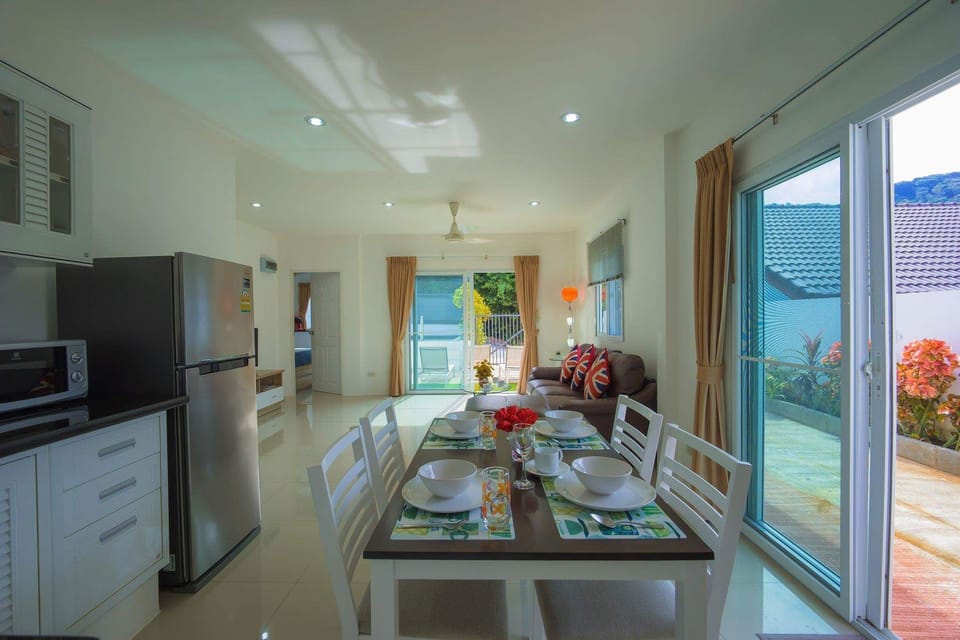 Family Villa, 2 Bedrooms, Non Smoking, Private Pool | Private kitchen | Full-size fridge, microwave, stovetop, coffee/tea maker