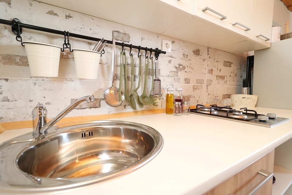 Cottage (Two Bedroom Holiday Home - Terrace an) | Private kitchen | Fridge, stovetop, cookware/dishes/utensils