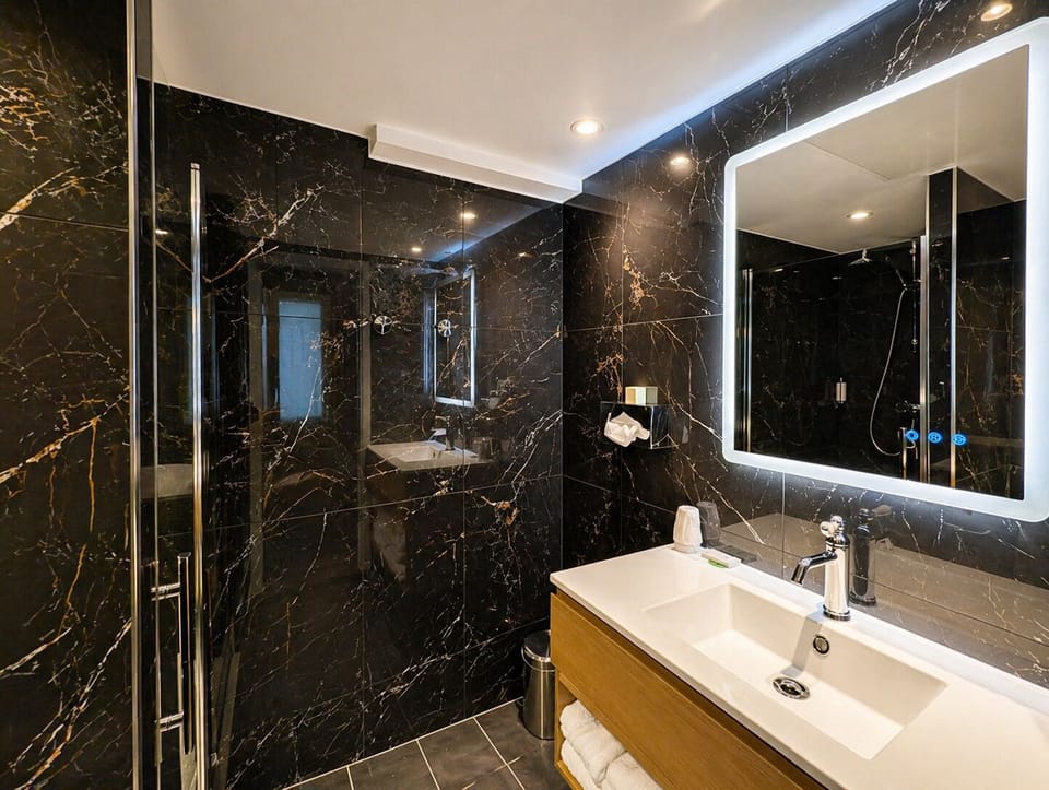Deluxe Room | Bathroom | Free toiletries, hair dryer, towels