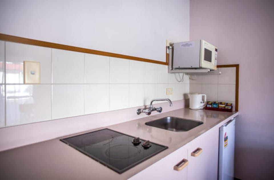 Large Family Unit with Bath | Private kitchen | Fridge, microwave, stovetop, electric kettle