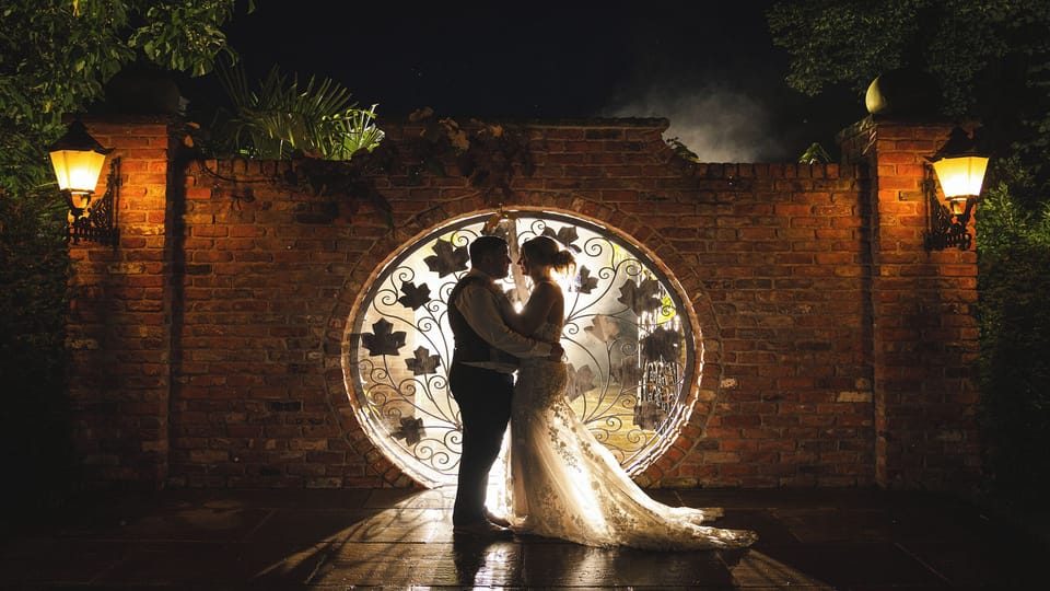 Outdoor wedding area