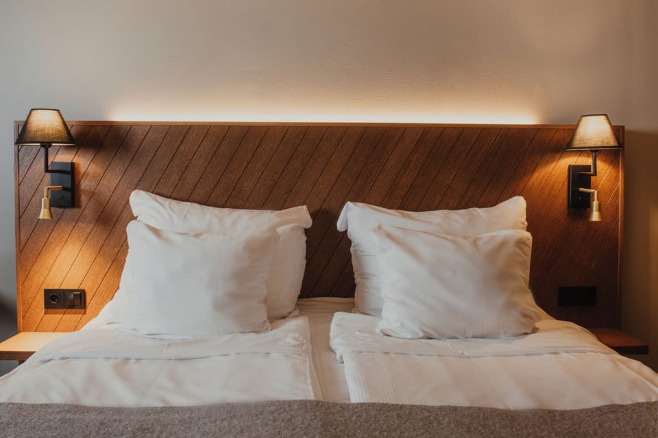 Double Room, No Windows (Compact) | Desk, laptop workspace, iron/ironing board, bed sheets