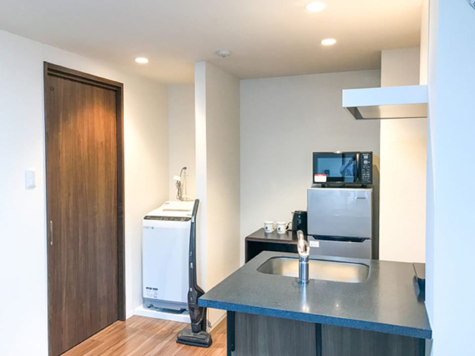 Separate tub and shower, free toiletries, hair dryer, electronic bidet
