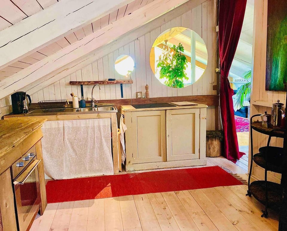 Villa | Private kitchen | Fridge, microwave, oven, stovetop