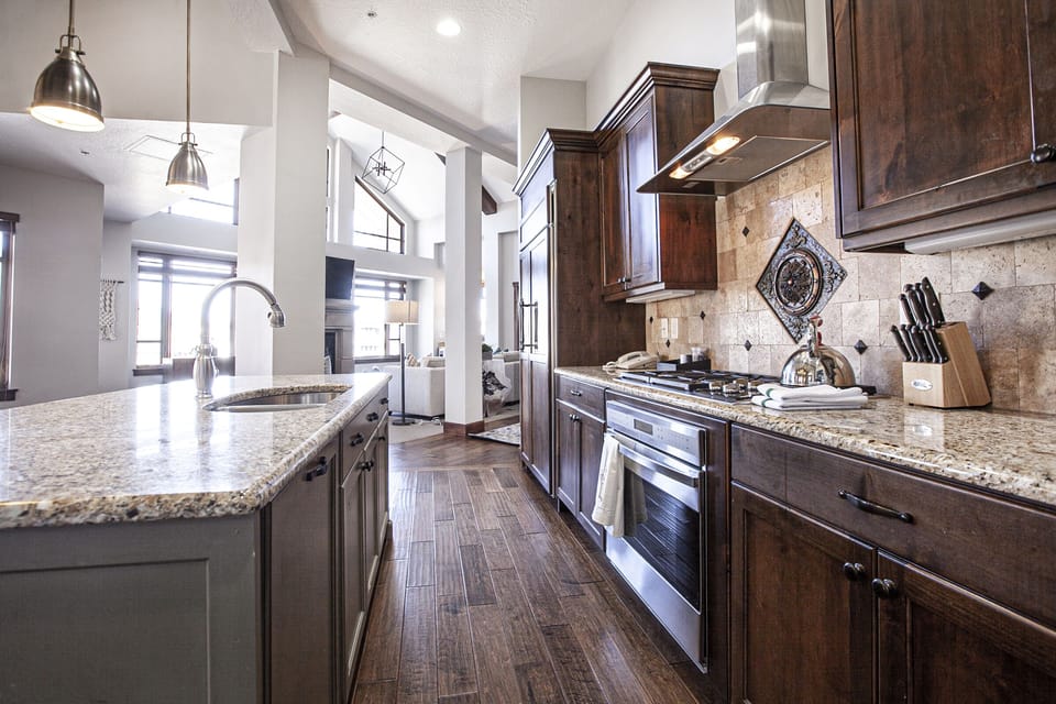Hyatt Centric Three Bedroom #456 | Private kitchen | Full-size fridge, microwave, oven, stovetop
