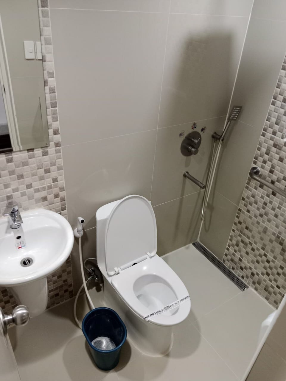 Deluxe Room, 1 Queen Bed | Bathroom | Shower, bidet, soap, shampoo