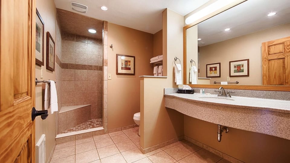 Cabin, 1 King Bed with Sofa bed | Bathroom | Combined shower/tub, hair dryer, towels, soap