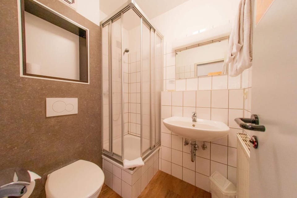Shower, free toiletries, hair dryer, soap