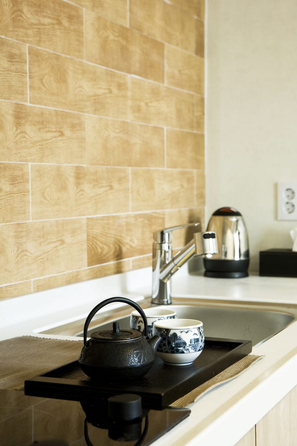 Family Twin Room(5-day free parking) | Private kitchen | Fridge, coffee/tea maker, electric kettle