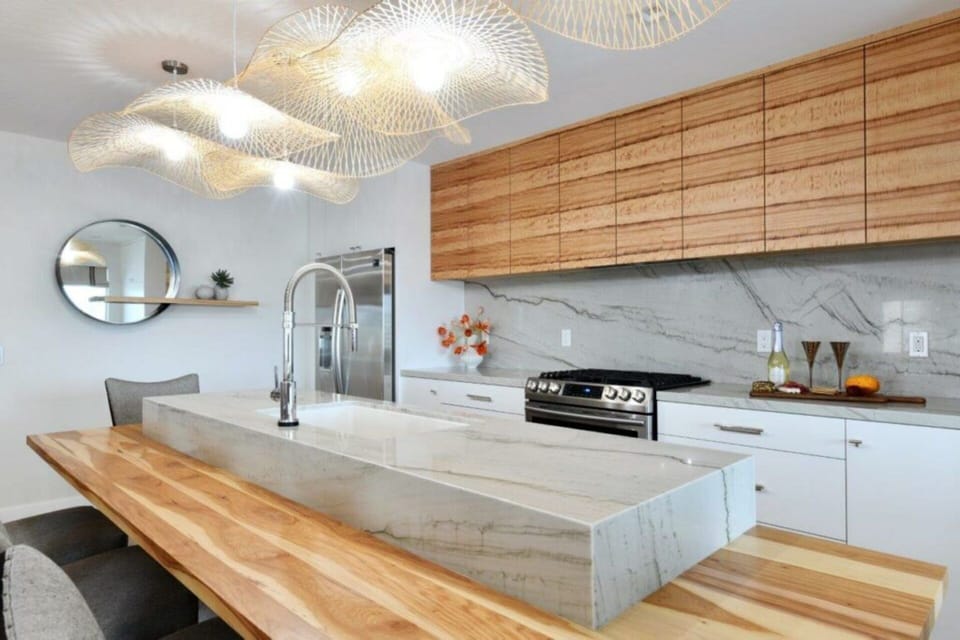 Villa | Private kitchen | Fridge, microwave, oven, stovetop