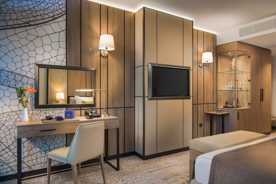 Memory foam beds, minibar, in-room safe, blackout drapes