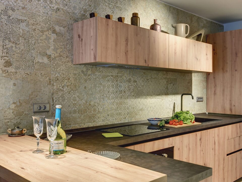 Villa | Private kitchen | Electric kettle, dining table