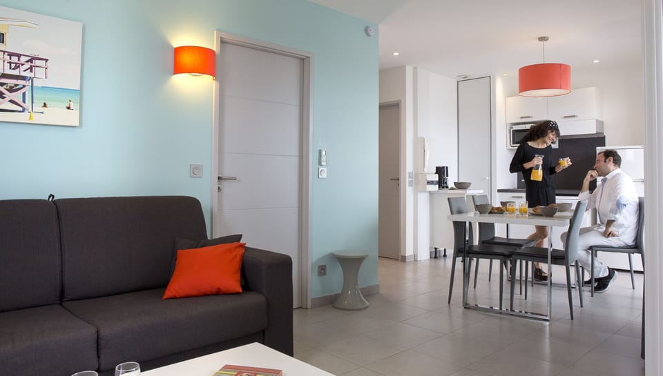 Superior Apartment, 1 Bedroom, Sea View | Living room | 72-cm flat-screen TV with satellite channels, TV